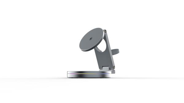 Quality Foldable Magnetic Wireless Charger with 360-Degree Rotation and 15W Power Output for sale