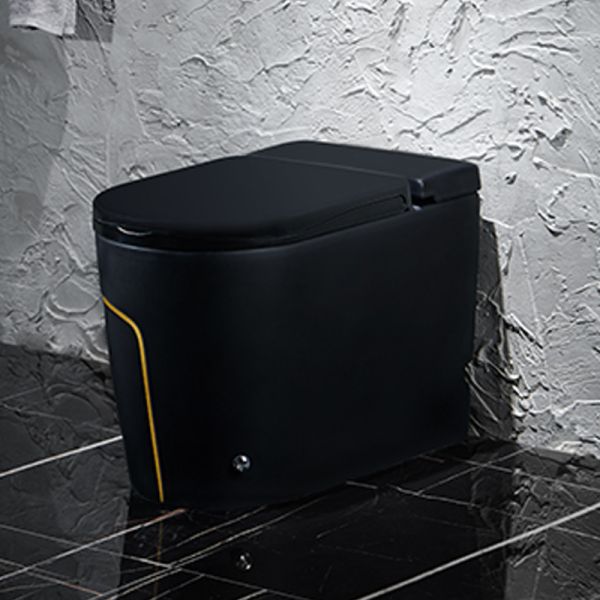 One Piece Black Smart Intelligent Toilet Sanitary Ware 615*360*455mm