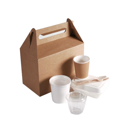 Kinghorn Takeaway Paper Bags , Food Grade Paper Bags With Handle