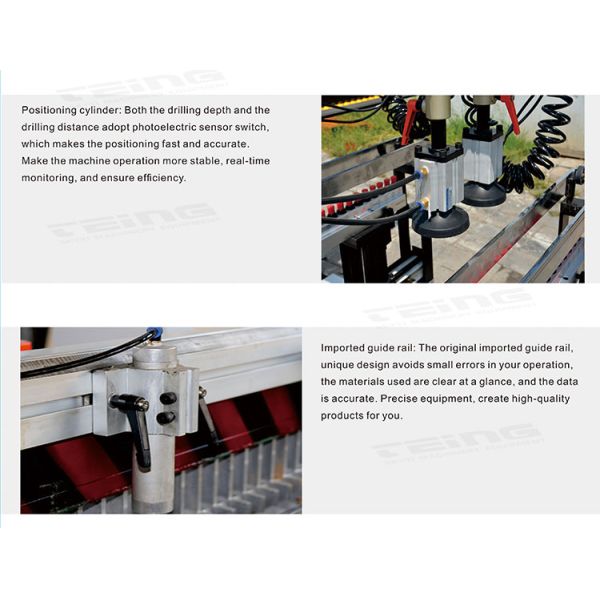 6 Row Wood Row Drilling Machine for Precise and Fast Hole Drill 380V or Customization