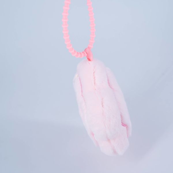 Compact Super cute keychain plush Pink Cross Stitch Pendant Plush Toy Custom Logo