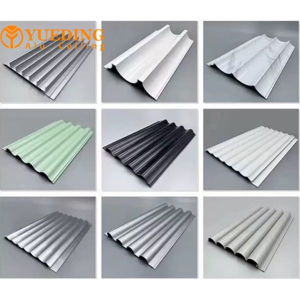 Concave Aluminum Corrugated Panels Rustproof 1.5mm For Wall Covering