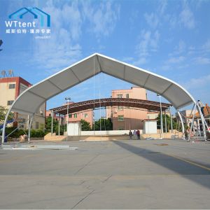 China TFS Curved Shape Aircraft Hangar Tent Large Capacity UV Resistant wholesale