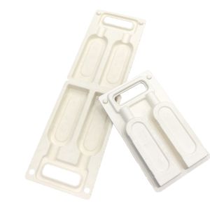 China Inner Bamboo Paper Tray , White Thermoformed Clamshell Packaging wholesale