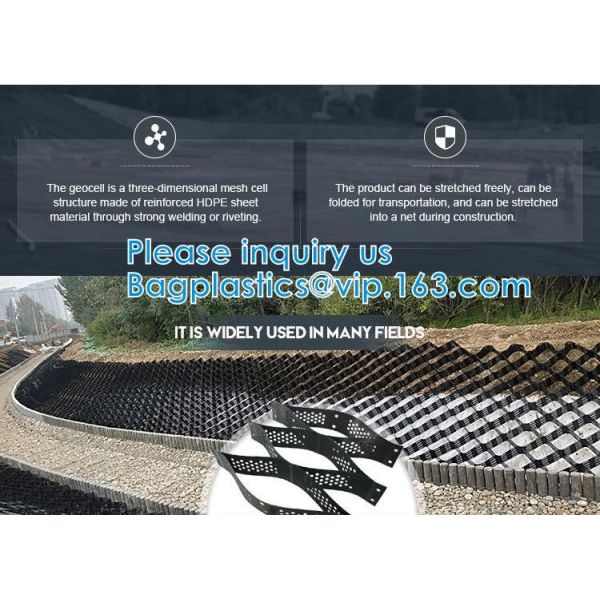 Plastic Hdpe Cellular Textured Gravel Stabilizer Typar Geocell Recycled Plastic Pavers Textured Perforated Driveway