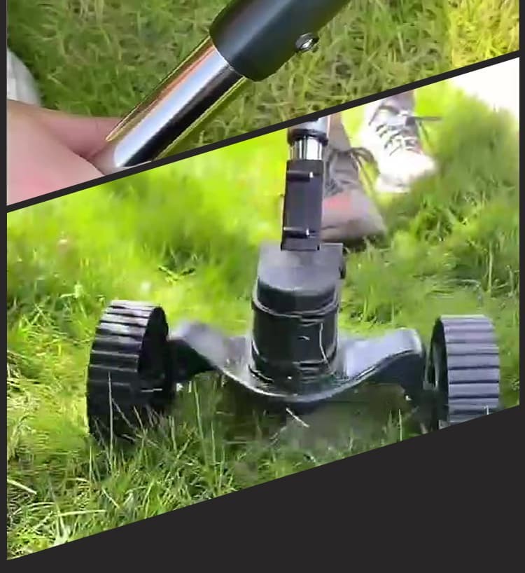 2000mAh Battery Operated Weed Eater , Anti Slip Cordless String Trimmer With Wheels