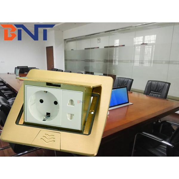EU power copper alloy material pop up floor socket