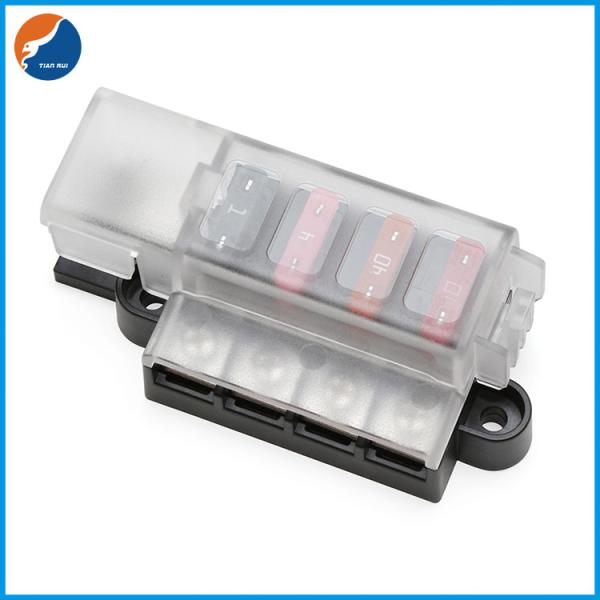 Quality 4 Way Compact Blade Fuse Block Box for ATO ATC 0257 0287 Car Automotive Fuses for sale