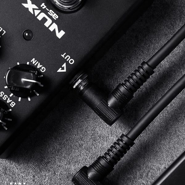 Custom 15cm 90 Degree Angle 1/4 TS Jack Electric Instrument Guitar Patch Cable