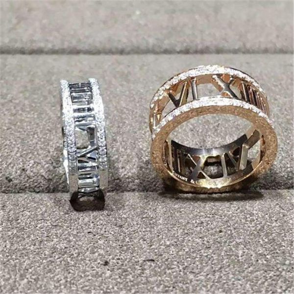 Luxury jewe factory number ring 18k gold white gold yellow gold rose gold diamond ring