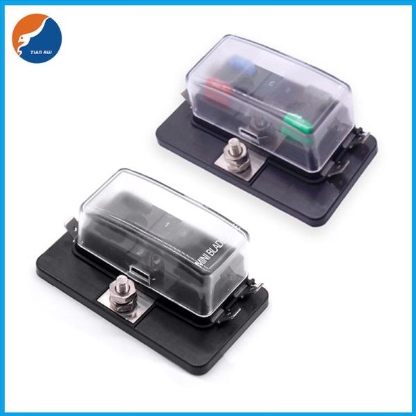 Quality 4 Pole Regular Standard Auto Automotive Car Blade Fuse Block With Quick Connect Terminals for sale