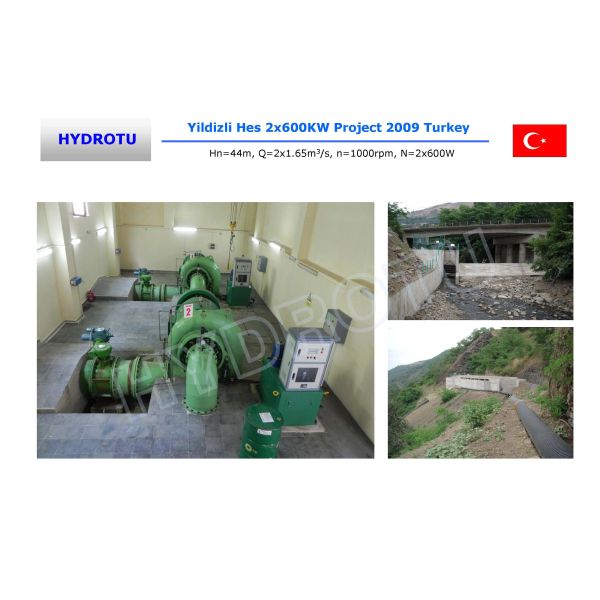 Horizontal Shaft Francis Hydro Turbine / Francis Water Turbine With Stainless Steel Runner
