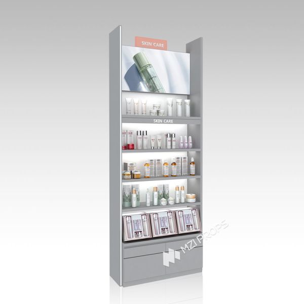 YHeS-P5 Multi-Level Lighting System Skincare Display Cabinet with LED Spotlights