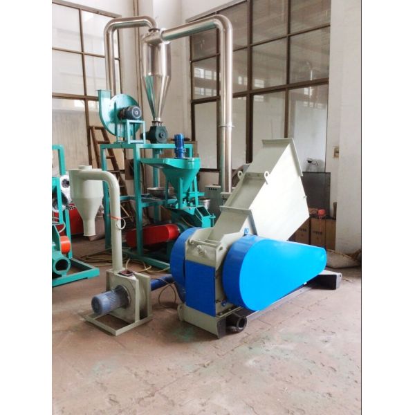 Steel Blade 75kw Plastic Scrap Grinder Turbo 800 Voltage Protection High Speed