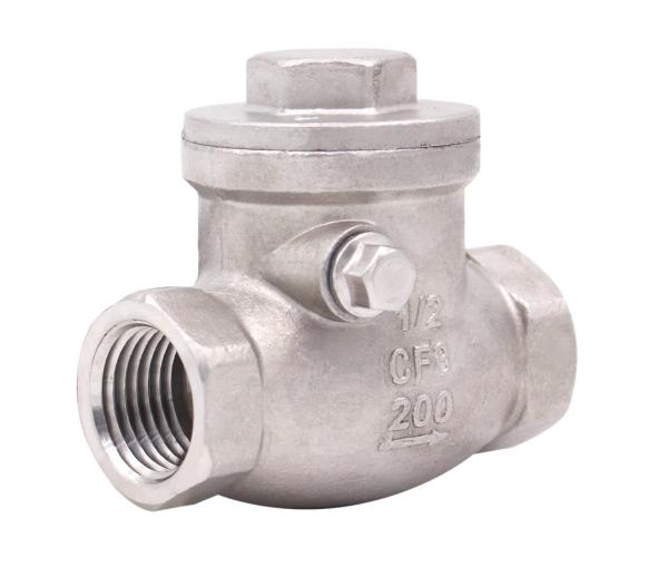 Quality Female Thread 1/2 Inch Swing Check Valve WOG 200 PSI Stainless Steel SS304 CF8M NPT for sale