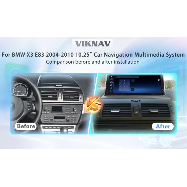 Original Auto Android Head Unit Radio BMW X3 E83 2004-2010 128GB OEM