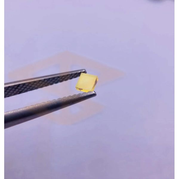 Yellow Color 6 Sides Polished MCD Diamond Plate For Optical Windows Use