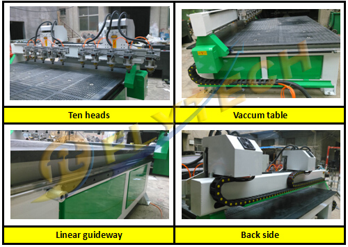 factory price 10 spindles multihead woodworking machine with servo drivers