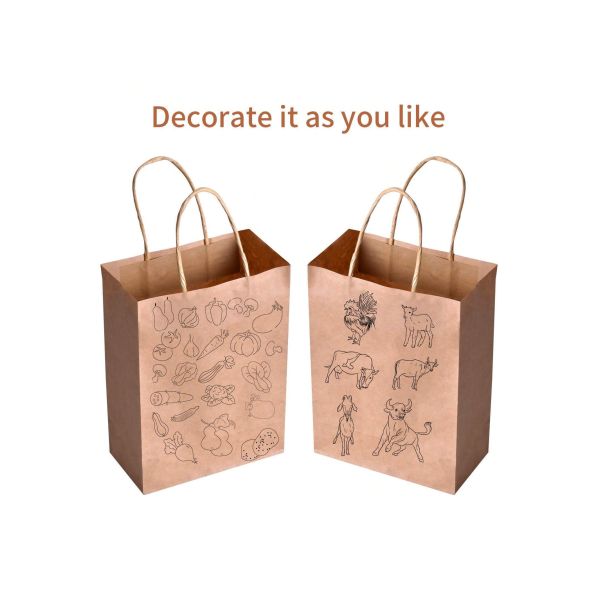 Offset Flexo Printing Kraft Paper Bag Eco Friendly Gift Packaging