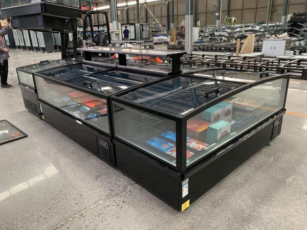 Quality High-Efficiency Direct-Cooling Commercial Island Freezer | Auto-Defrost Supermarket Display Freezer With LED Lighting for sale