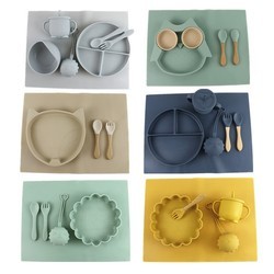 Buy cheap Food Grade Silicone Tableware Set , Silicone Suction Divided Plate Waterproof from wholesalers