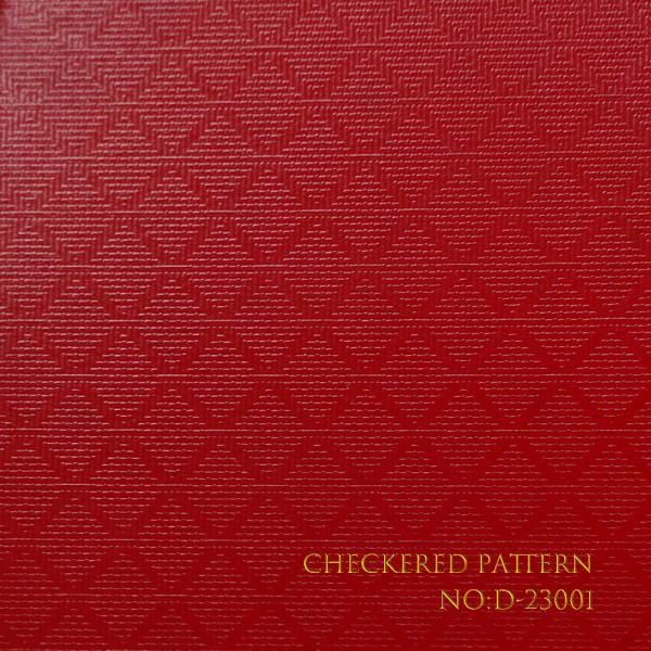 Quality Checkered Pattern Wrapping Waterproof PVC Paper With Red Shows for sale