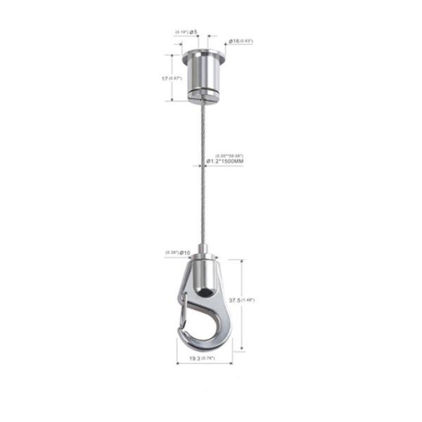 Quality Suspended Wire Lighting Kit With Lobster Gripper Hook YW86335 for sale