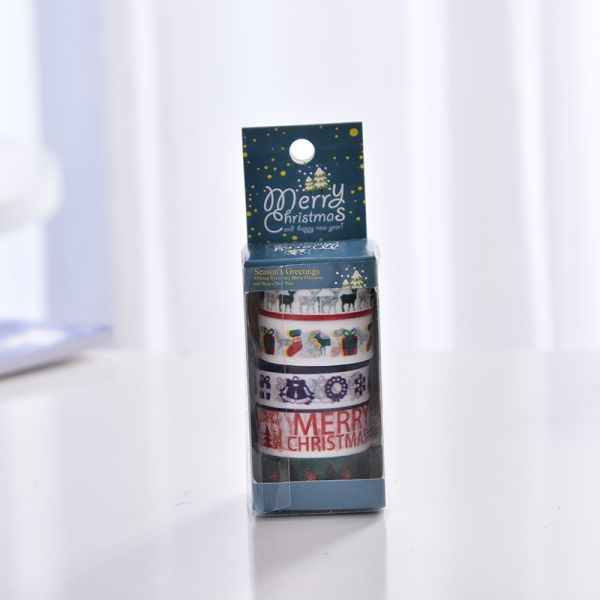 Christmas Gift Box Japanese Washi Masking Tape With Colorful Cute Patterns