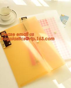 China A4 Double pockets PP document wallet plastic pockets file folder, A4 size L-shape file folder wholesale