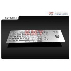 China 304 Stainless Steel Industrial Keyboard With Trackball 400×124mm wholesale