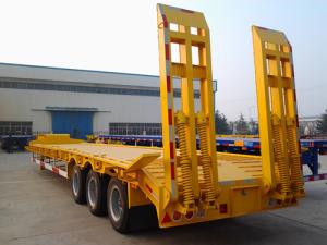 China Low loader 4 axles low bed trailer for heavy machinery delivery wholesale