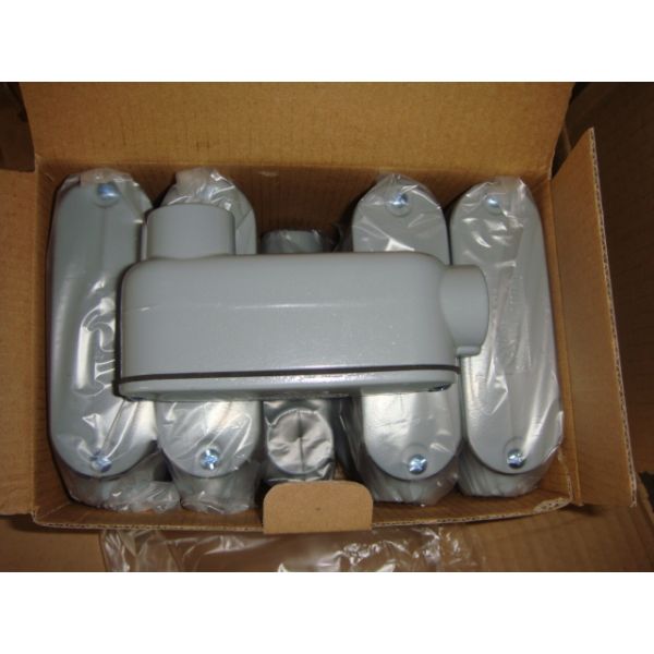 Threaded Aluminum Die Cast Rigid Conduit Body T Type 1/2" To 4"