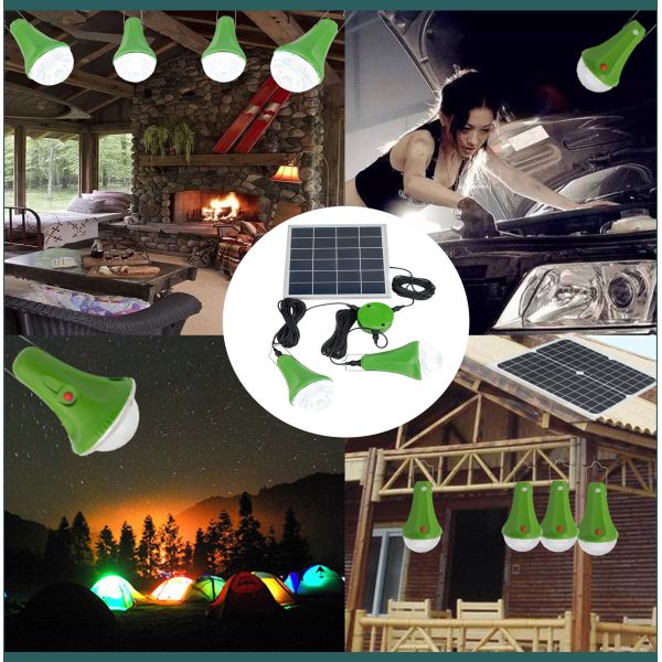 5200mah Li Battery 3PCS Bulbs Solar Wall Light For House