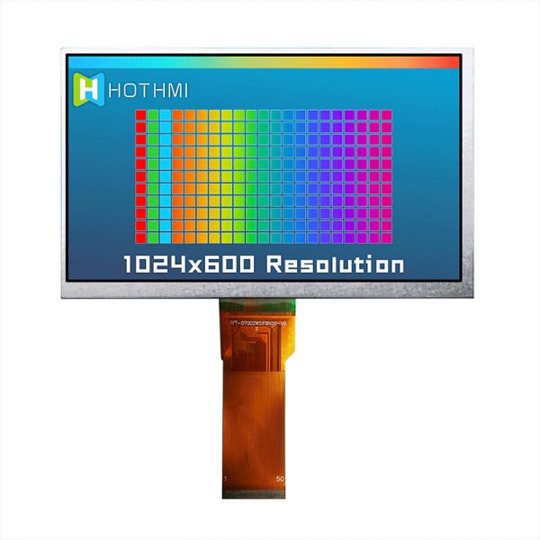 7.0 Inch TFT LCD Display | 1024x600 Resolution Sunlight Readable For Industrial