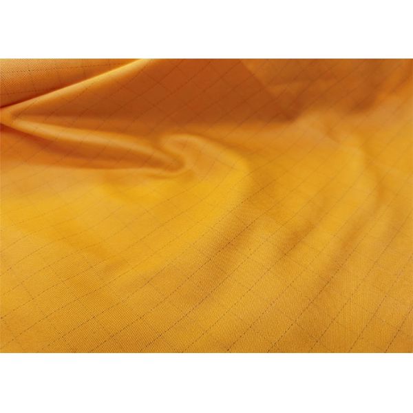Yellow Strip Cloth 270GSM Antistatic ESD Fabrics Shrink Resistant