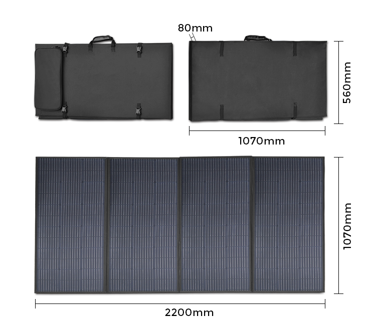 RV Power Station Solar Blanket with 400W Foldable Panel and Type-C/USB Outputs
