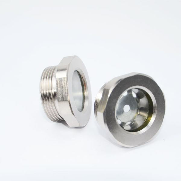 Customized Hermetically Sealed Sight Glass 8mm 1215 Steel Material