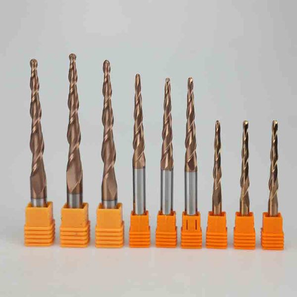 Carbide Tools Taper Milling Cutter Tungsten Steel Ball Nose End Mill End Mill for Cutting Wood