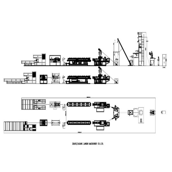 High Capacity Pipe Extrusion Machine , Double Strands PVC Pipe Making Machine