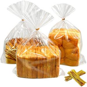 China Twist Ties 1mil Bread Loaf Bags LDPE Clear Poly Bakery Bags on sale