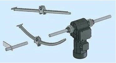 Black Greenhouse Kits Reducer Gear Motor For Ventilation With Glass Cover Material