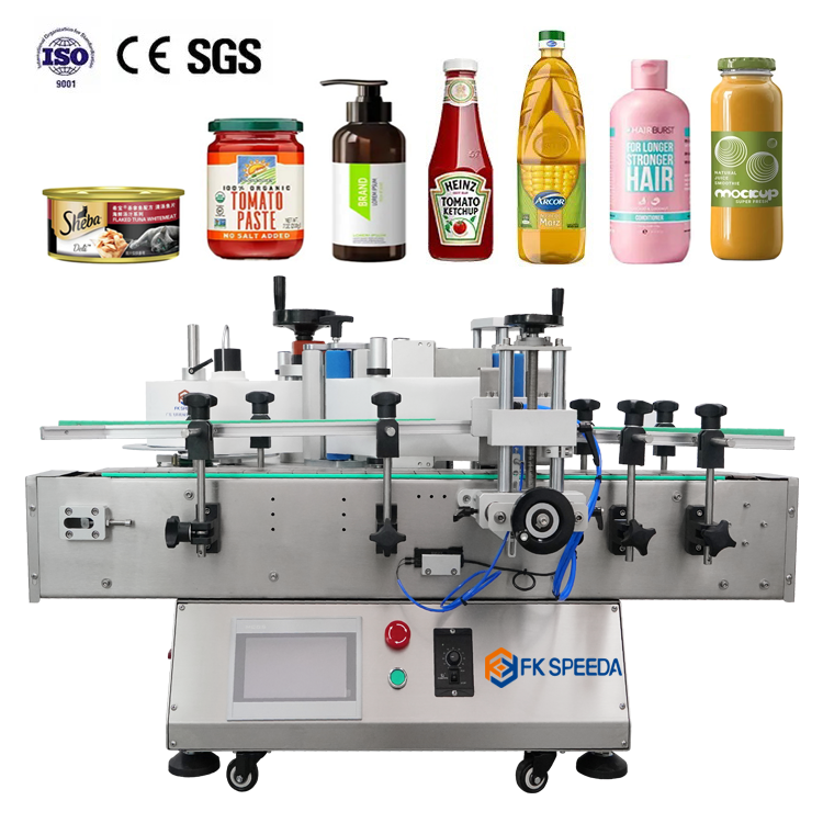 High Speed Automatic Labeller Round Can Labeling Machine Sticker Label Applicator