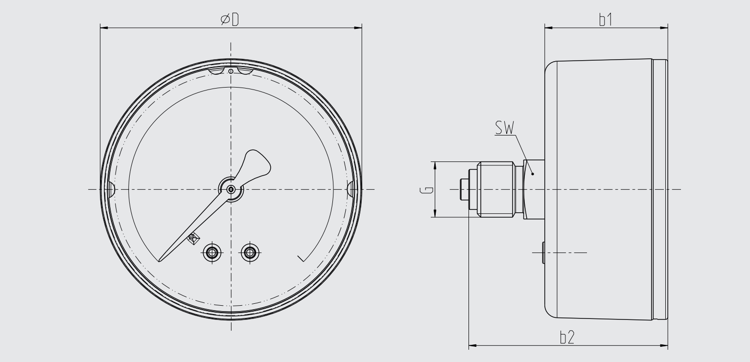 Red Pointer Vacuum Measurement Gauges 76 MmHg 100mm Black Fuel Pressure Gauge