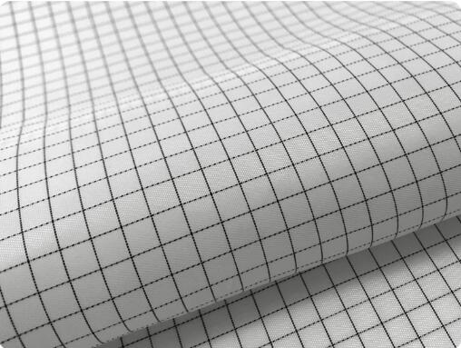 Workwear Anti Static Lining Fabric Tc Polycotton Esd Grid Fabric Breathable
