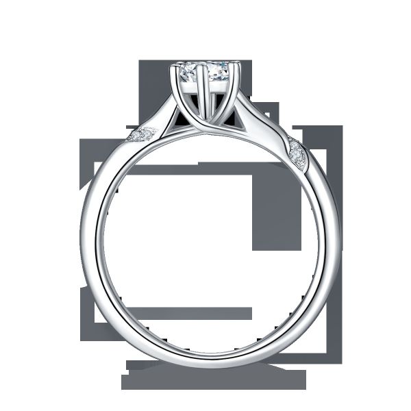 White 925 Sterling Silver Custom Moissanite Ring Engagement