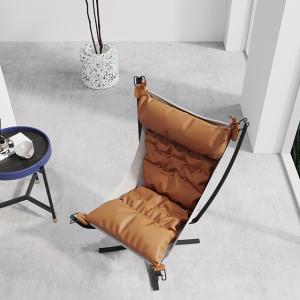 Leisure Ergonomic Brown Leather Lounge Chair Modern Leisure Chair