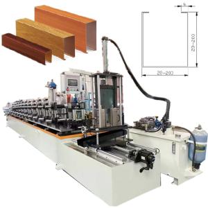 China Aluminum Baffle Tube Profile Rolling Machine For Making Ceiling Decorative Strips wholesale