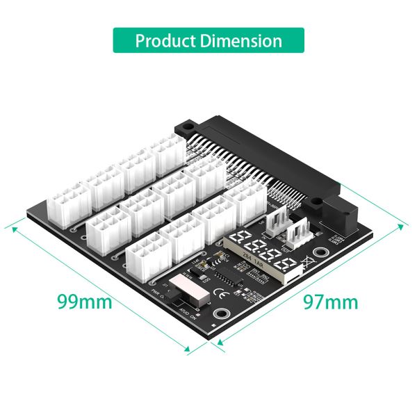 Upgrade Version ATX 12x 6Pin Breakout Board With Flash LED For Dell Brand PSU And Bitcoin Mining