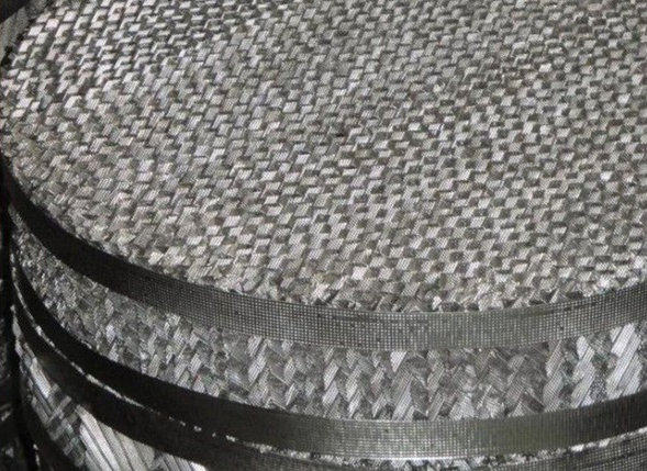 250Y Type Metal Structured Packing Perforated Plate Uniform Distribution Gas And Liquid