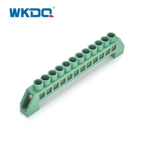 China Screw Connection Terminal Grounding Busbar Electrical Terminal Blcok With Holder wholesale